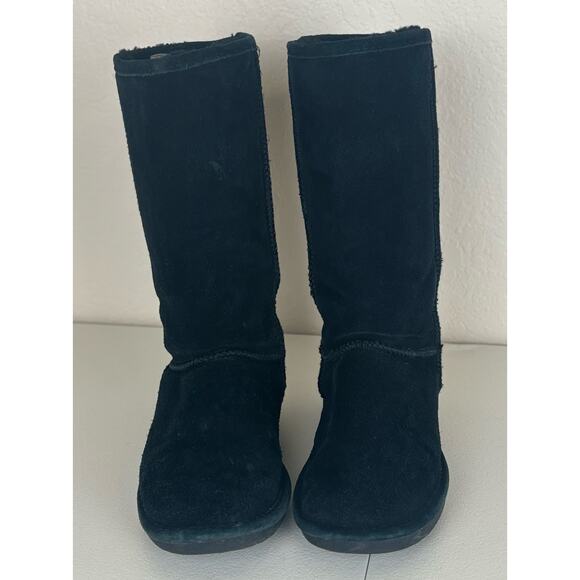 Bearpaw Black Suede Boots Size 7 - Picture 1 of 7